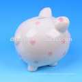 White pig design ceramic money box ,saving money bank